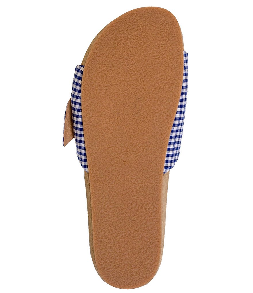 Jack Rogers Dorothy Bow Comfort Gingham Slides