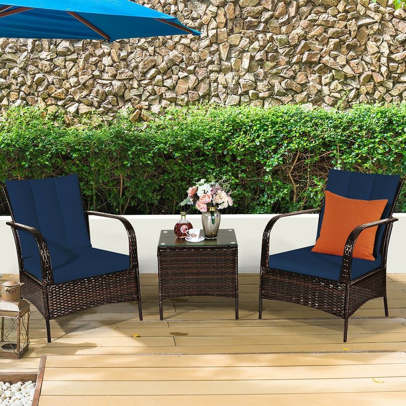 La Sola 3pc Metal Bistro Set - Black/Bronze - Christopher Knight Home