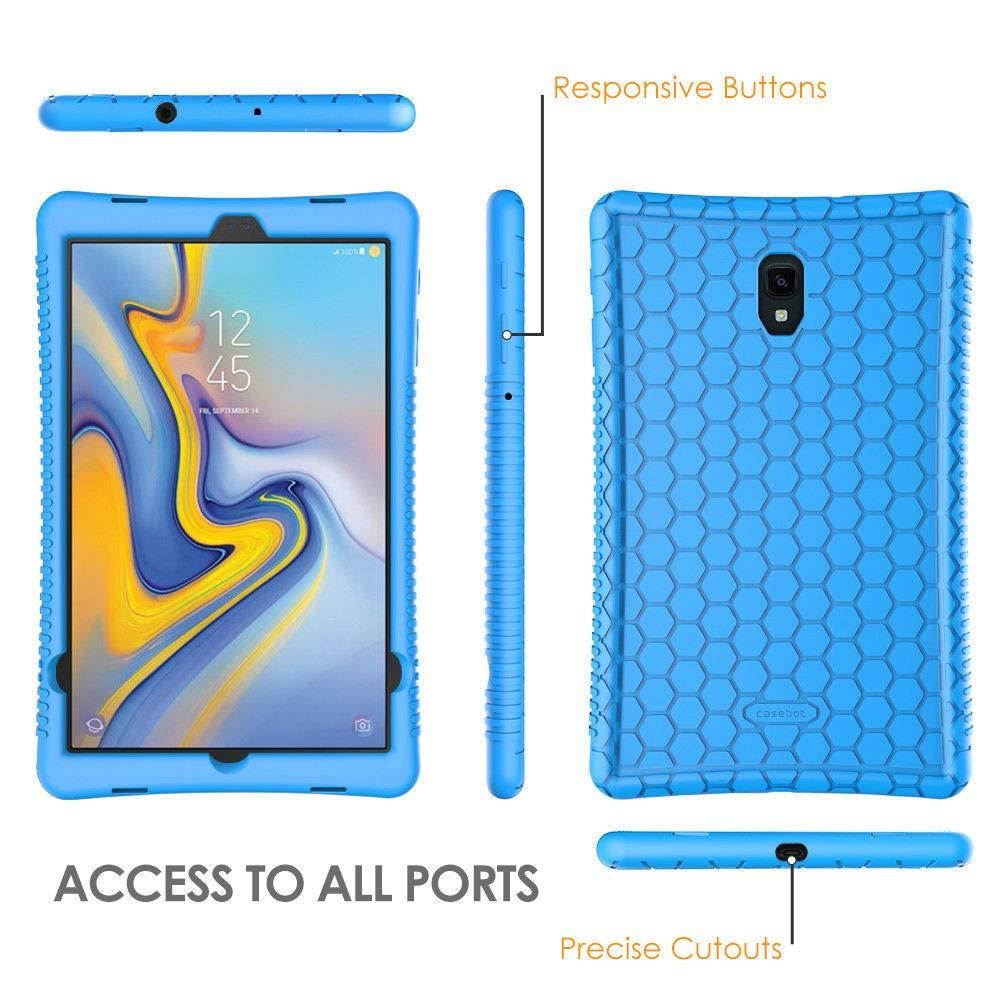 FastSun Samsung Galaxy Tab A 10.5 Case, Shockproof Silicone Rubber Cover Hard Protective Honey Comb Pattern Case for Samsung Galaxy Tab A 10.5 SM-T590/T595 2018 Release Tablet (Red)