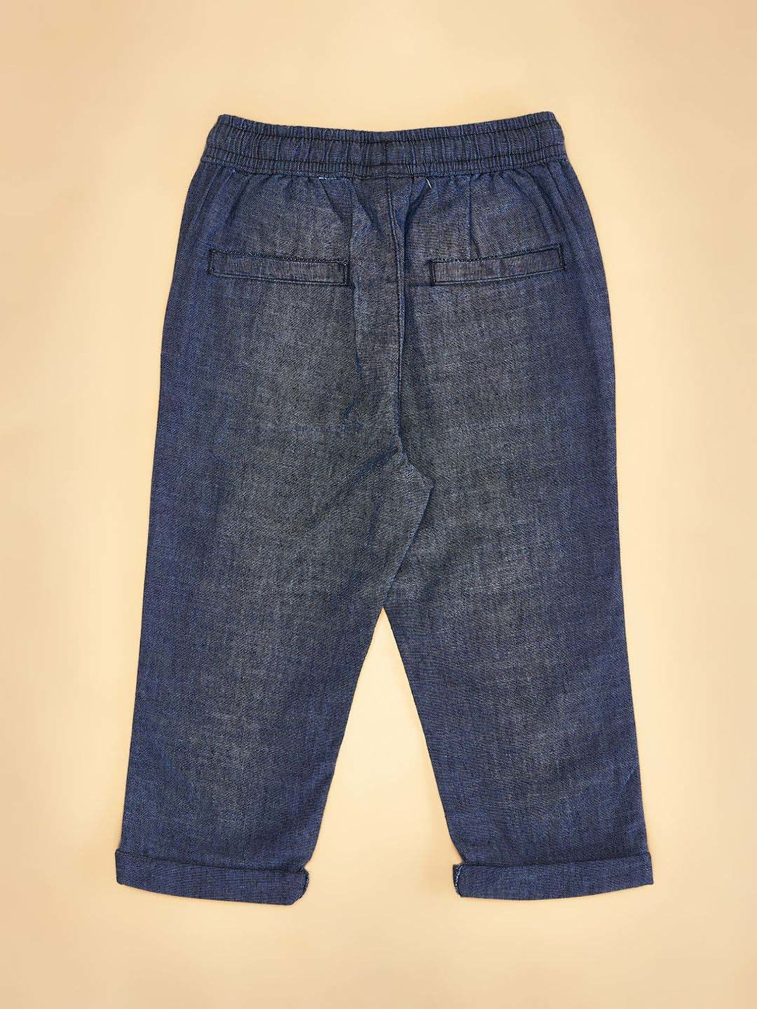 Pantaloons Baby Kids Blue Glow Cotton Regular Fit Full Sleeves Trouser