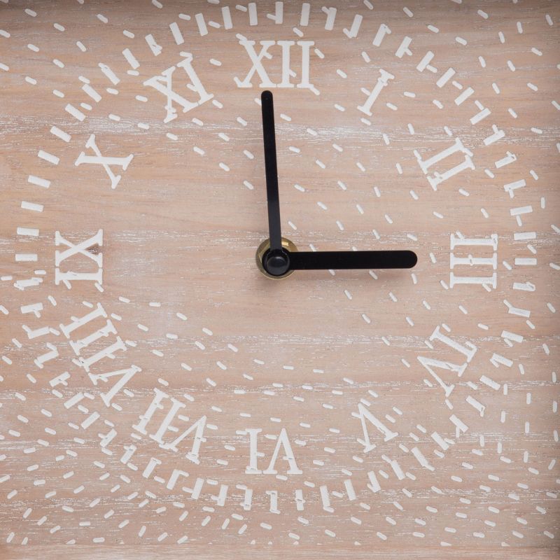 Small Weathered Table Clock White - Stonebriar Collection