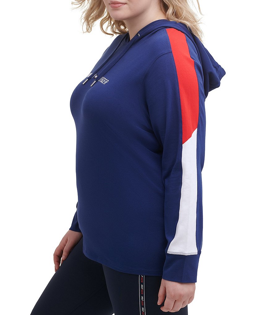 Ruby Rd. Plus Size Ombre Striped 3/4 Sleeve Button Front Long Cardigan