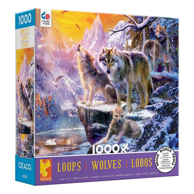 Ceaco Winter Wolf Family Jigsaw Puzzle - 1000pc