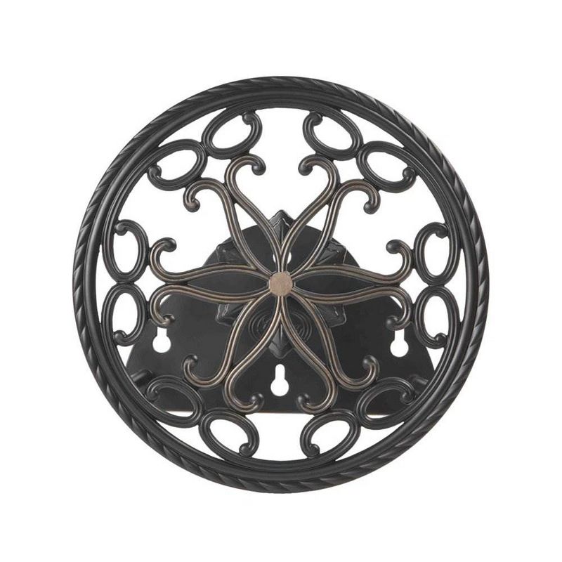 Liberty Garden LBG671 Aluminum Decorative Wall Mount Butler Garden Hose Reel for 125' of 5/8" Hose for Backyard, Garden, or Home in Patina Brown