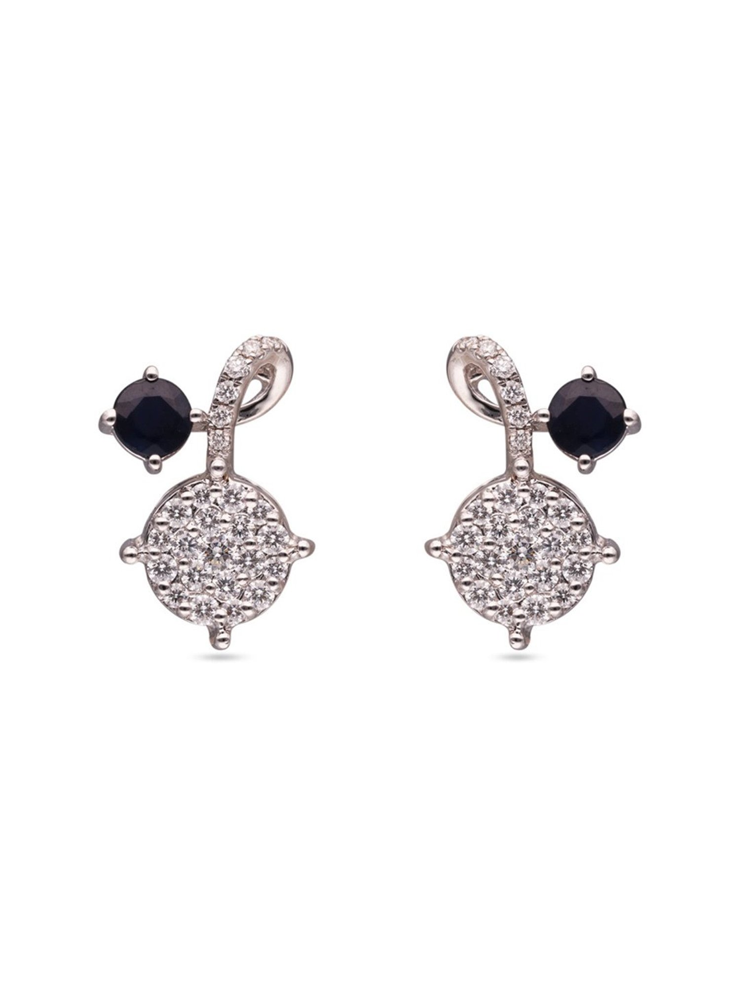 C.Krishniah Chetty 18k White Gold & Diamond Stud Earrings for Women