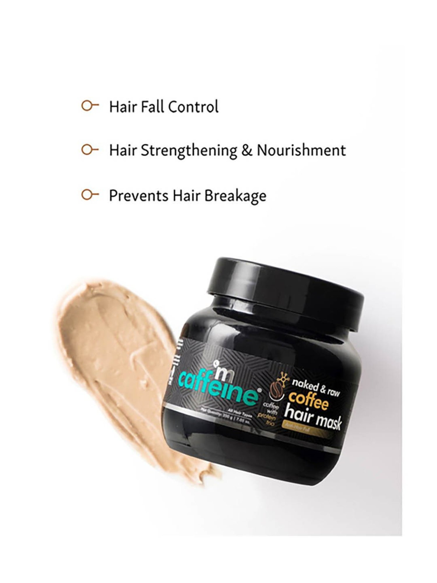 mCaffeine Naked & Raw Coffee Hair Mask - 200 gm