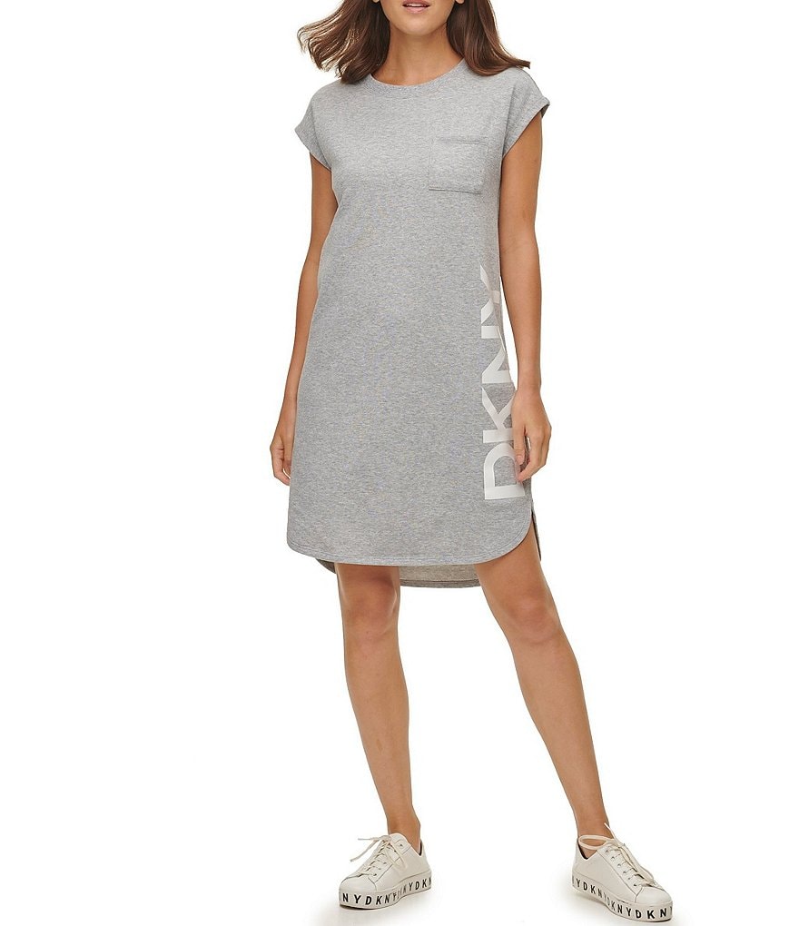 Anne Klein Sport Carlita Jewel Neck Sleeveless Midi Shift Tank Dress