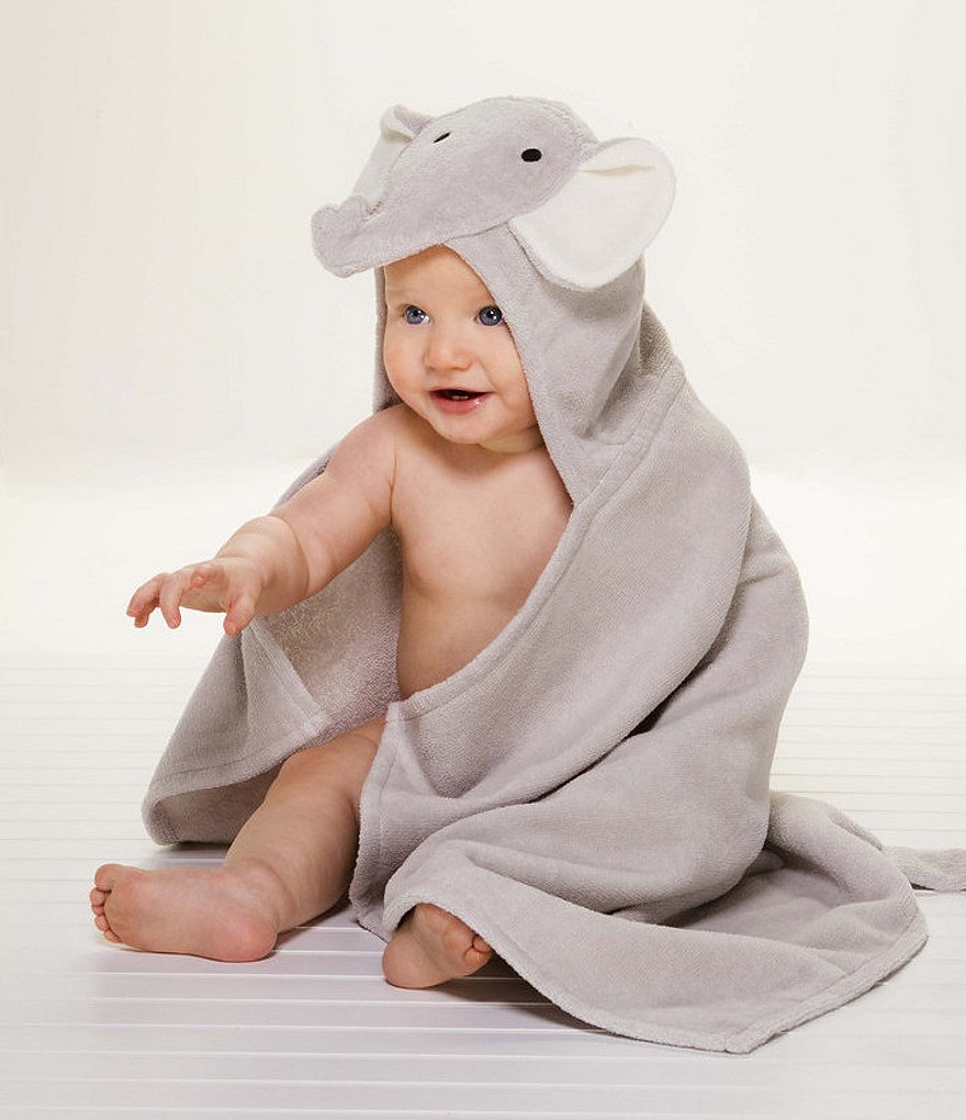 Elegant Baby Elephant Hooded Bath Towel