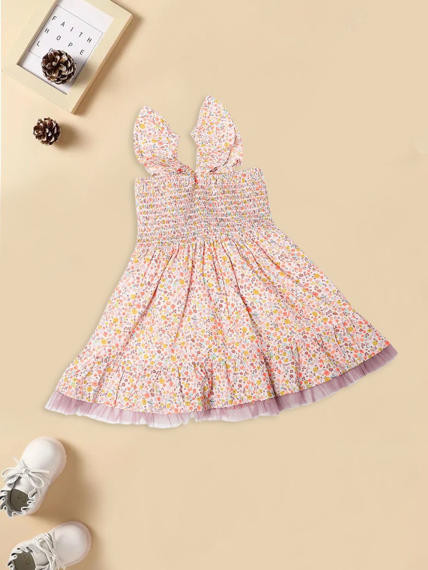Mee Mee Kids Multicolor Floral Print Dress