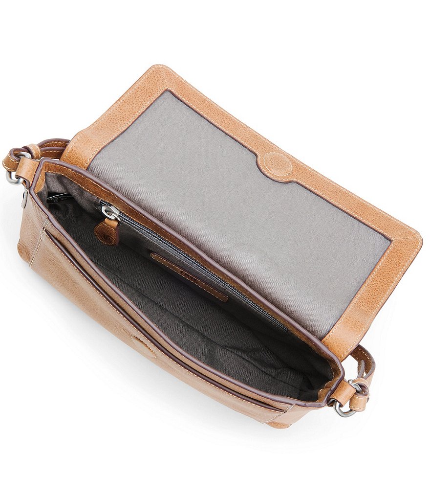 Frye Reed Flap Leather Snap Crossbody Bag