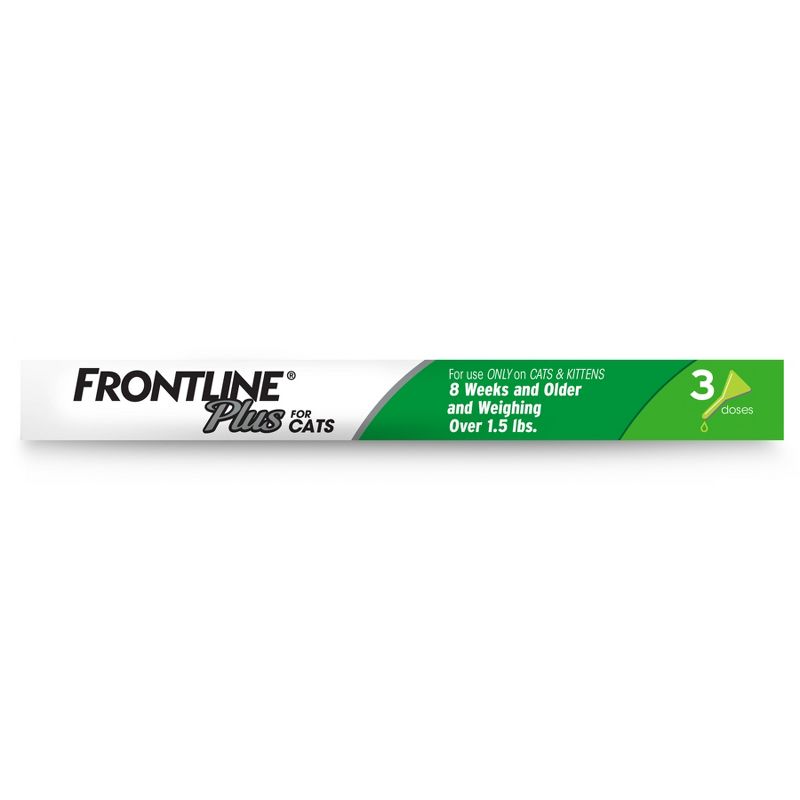 Frontline Plus Flea and Tick Treatment for Cats and Kittens - 8 weeks and older - 3 doses