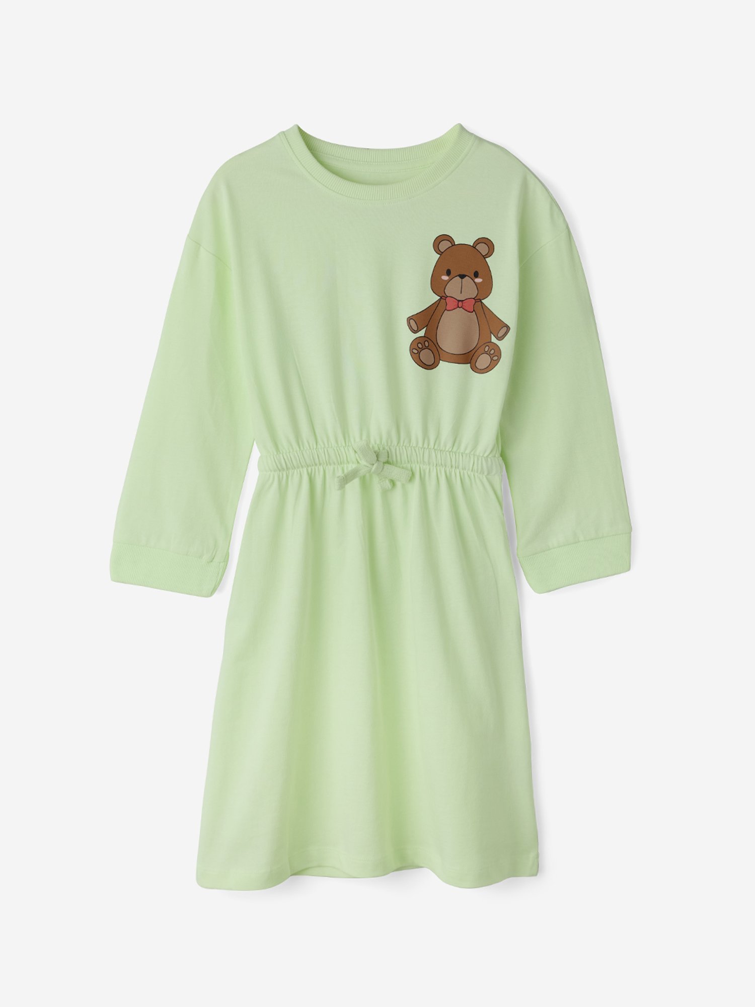 The Souled Store Kids Green Printed Dress