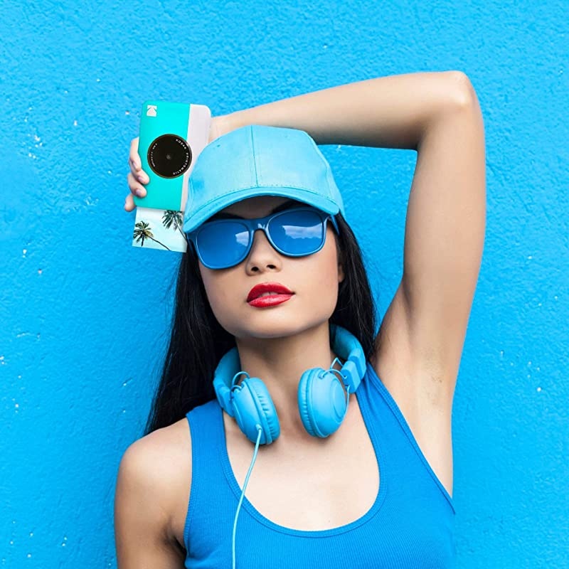 KODAK Printomatic Digital Instant Print Camera - Full Color Prints On  2x3" Sticky-Backed Photo Paper (Blue) Print Memories Instantly