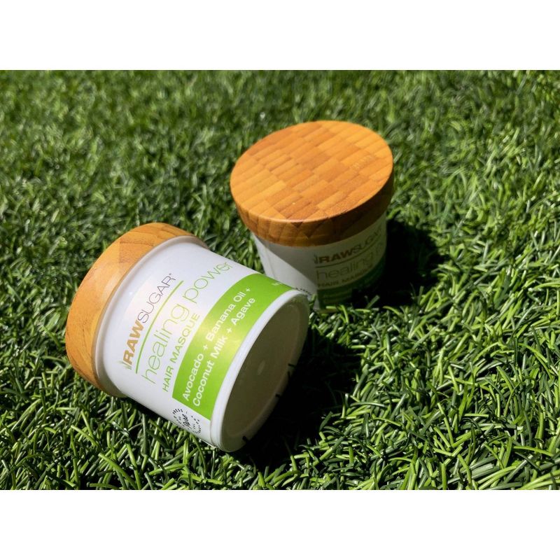 Raw Sugar Healing Power Hair Masque Avocado Oil + Banana + Coconut Milk + Agave - 2.5oz
