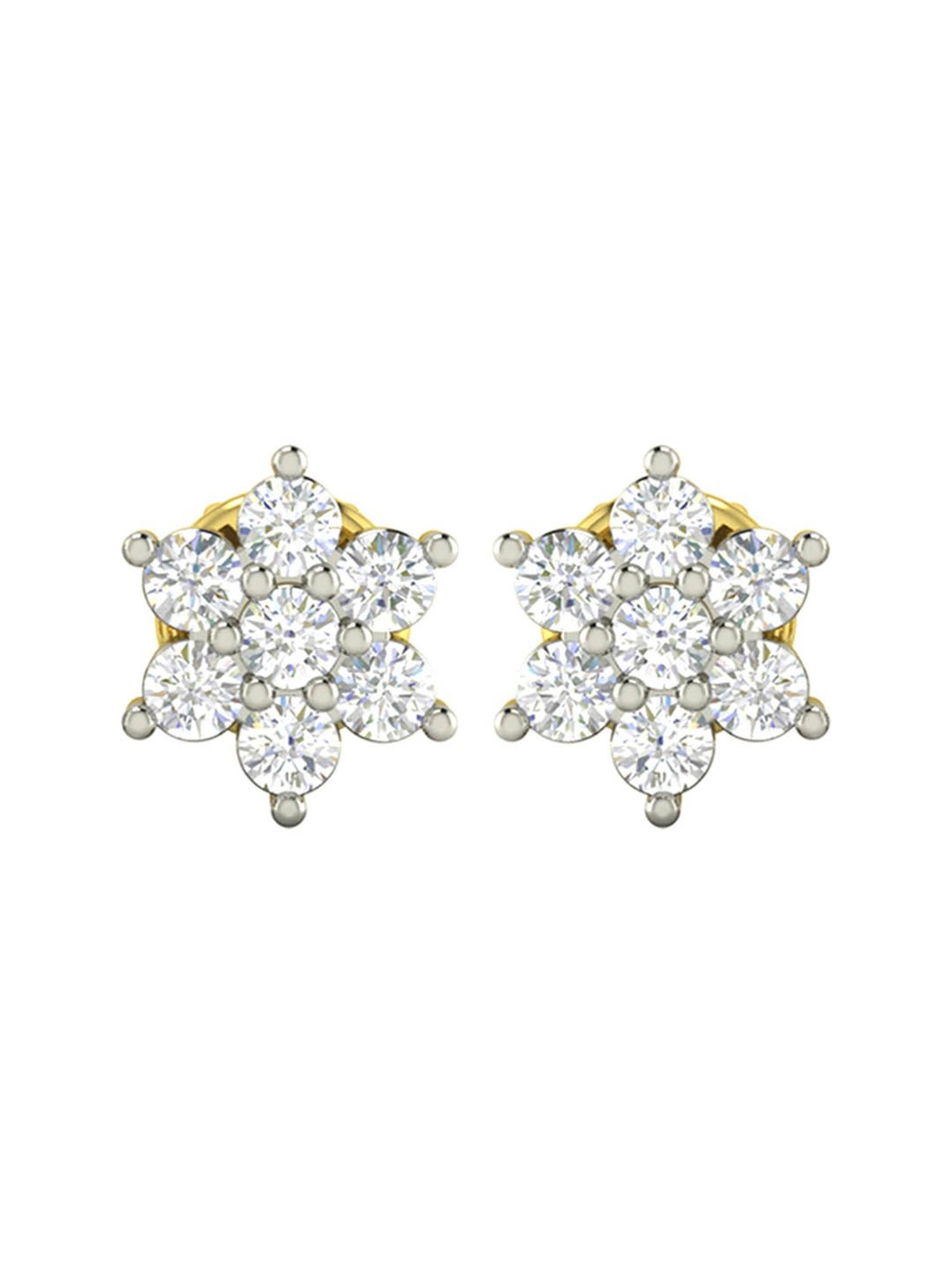 Waman Hari Pethe Jewellers 18k Gold & Diamond Earrings