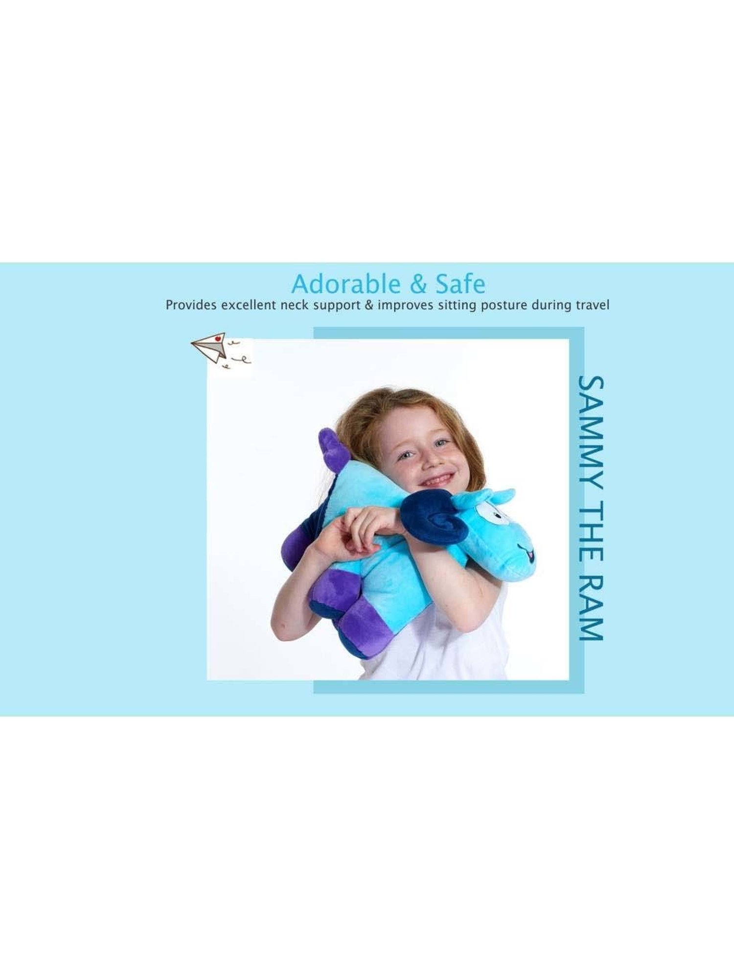 Travel Blue Blue Sammy the Ram Pillow for Kids