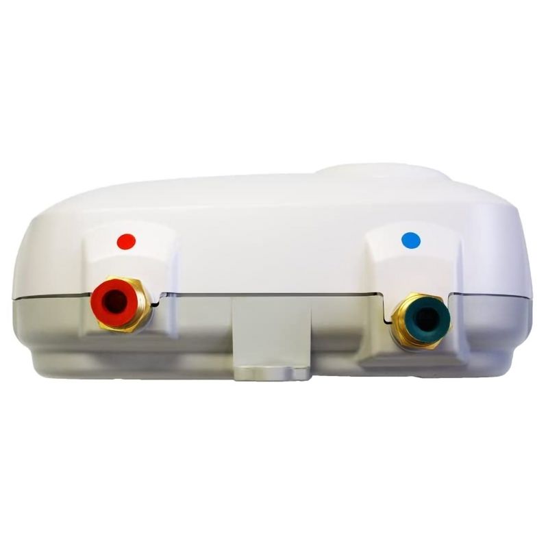 Marey Power 2.0 GPM 220 Volt Electric Tankless Hot Water Heater Power Pak for Apartments, House, or Single Point of Use, White