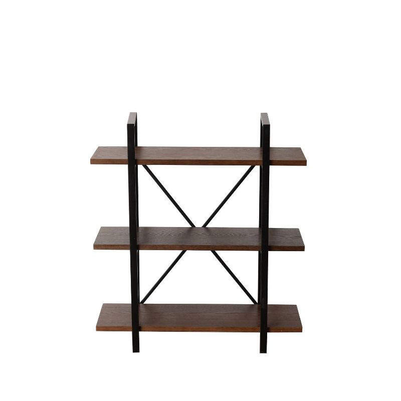 39.8" Brier 3 Shelf Etagere Bookshelf Walnut Brown - Summerland Home
