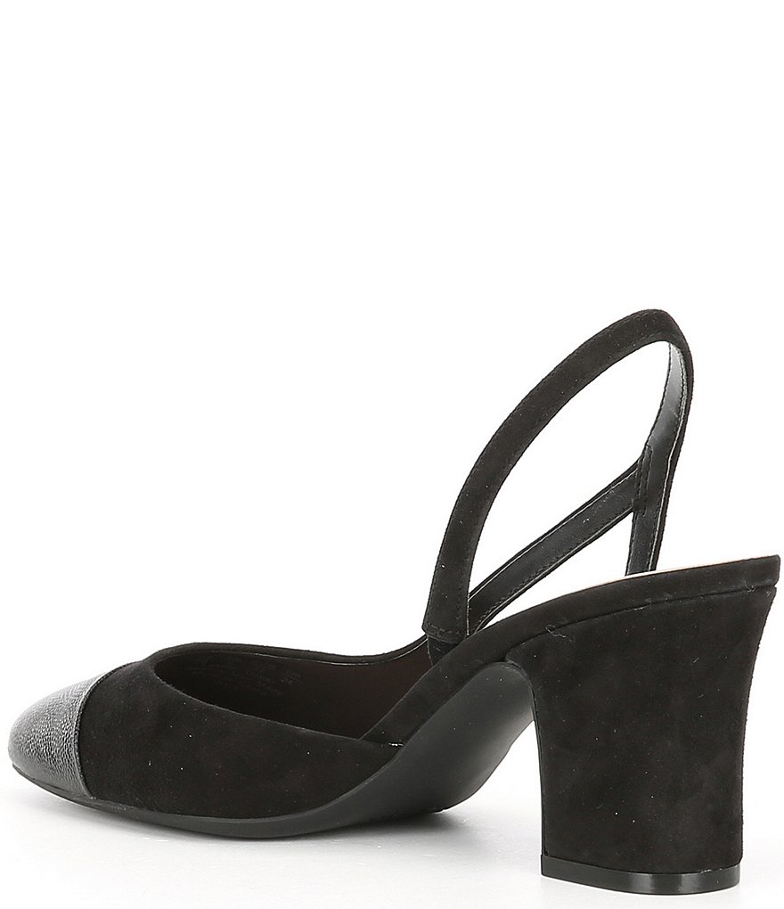 Preston & York Ines Sling Back Block Heel Pumps