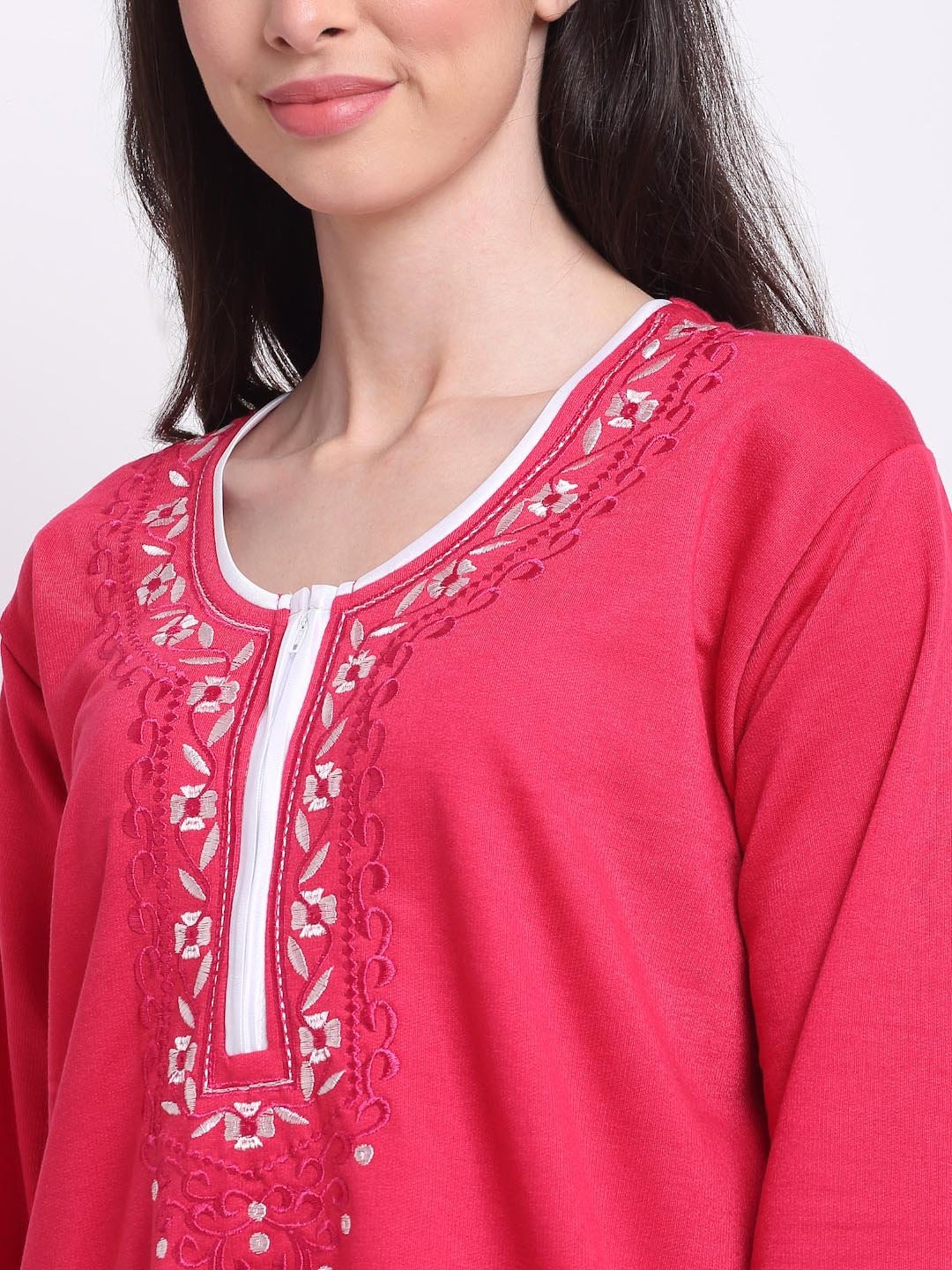 Secret Wish Pink Embroidered Night Gown