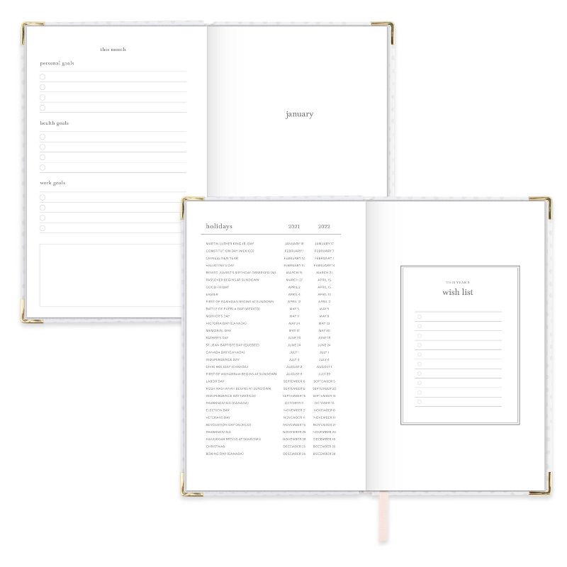 2021 Planner 4.875" x 8" Hardcover CB Gray Dot - Sugar Paper™