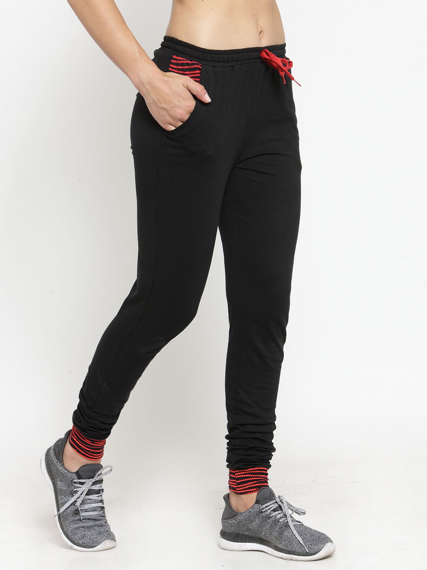 Boston Club Black Cotton Trackpants