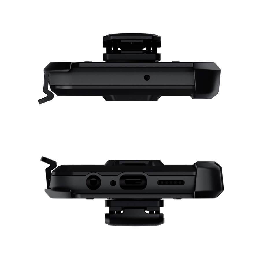 Ghostek Iron Armor Belt Clip Galaxy A11 Case with Holster, Card Holder and Stand Protective Full Body Cover with Heavy Duty Protection Slim Matte Design Galaxy A11 (6.4") (Matte Black)