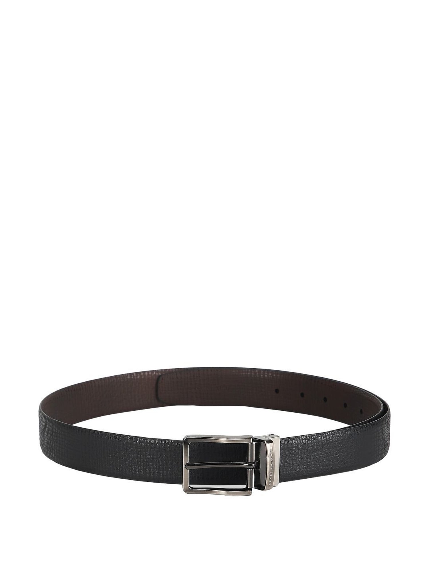 Peter England Black & Brown Leather Reversible Belt For Men