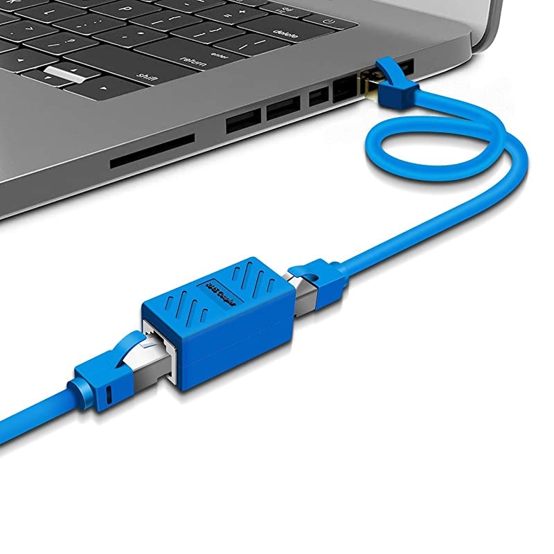 Coupler Ethernet Extension Network Connectors for Cat7Cat6Cat5eCat5 Ethernet Cable Network Cable Coupler Female to Female Blue5 Pack