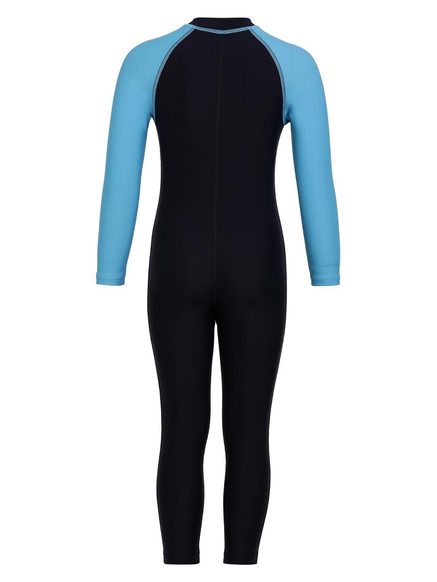 Speedo Kids Navy Color Block Full Sleeves Swimsuit