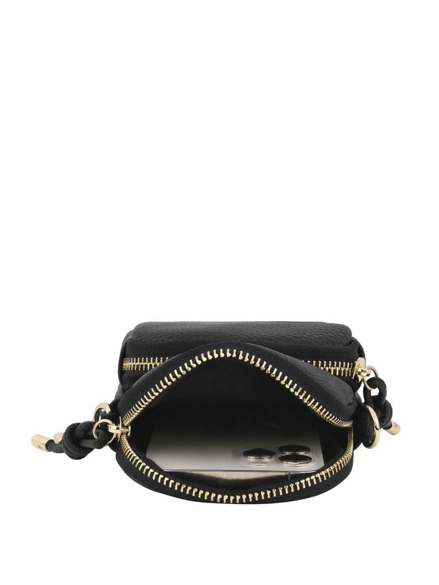 Accessorize London Black Polyester Solid Mobile Pouch