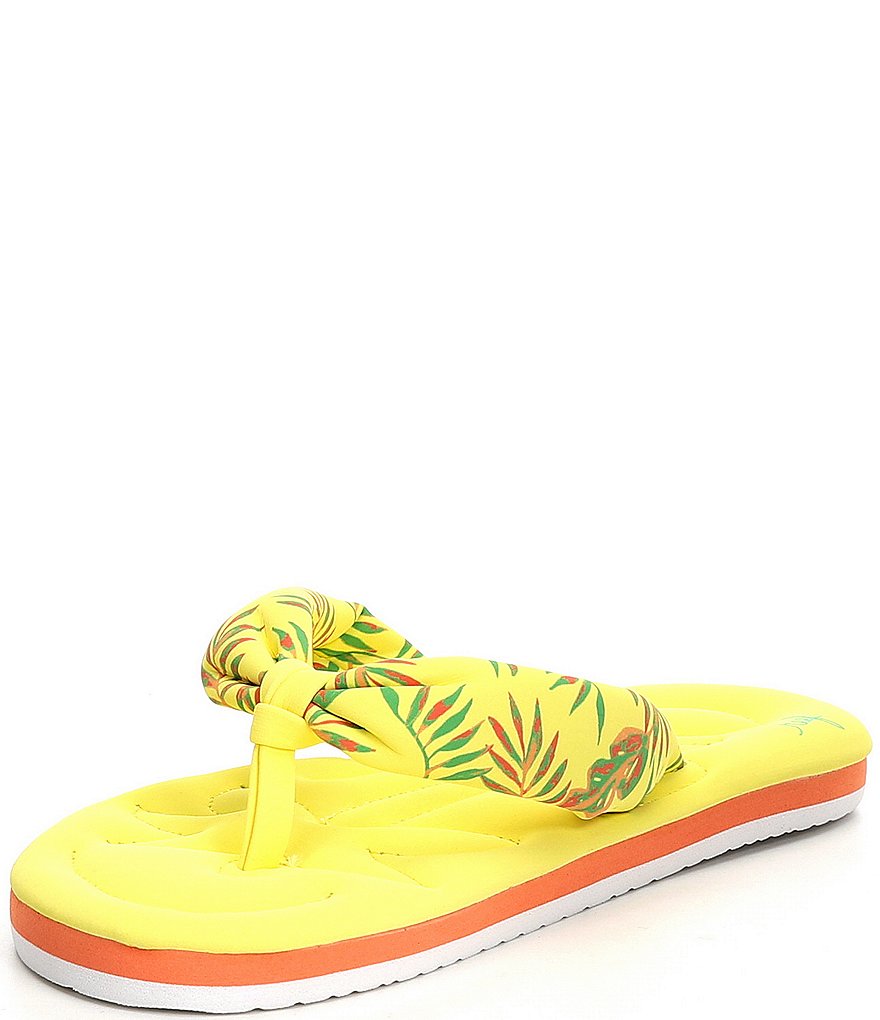 Reef Girls' Pool Float Palm Print Flip Flops (Youth)