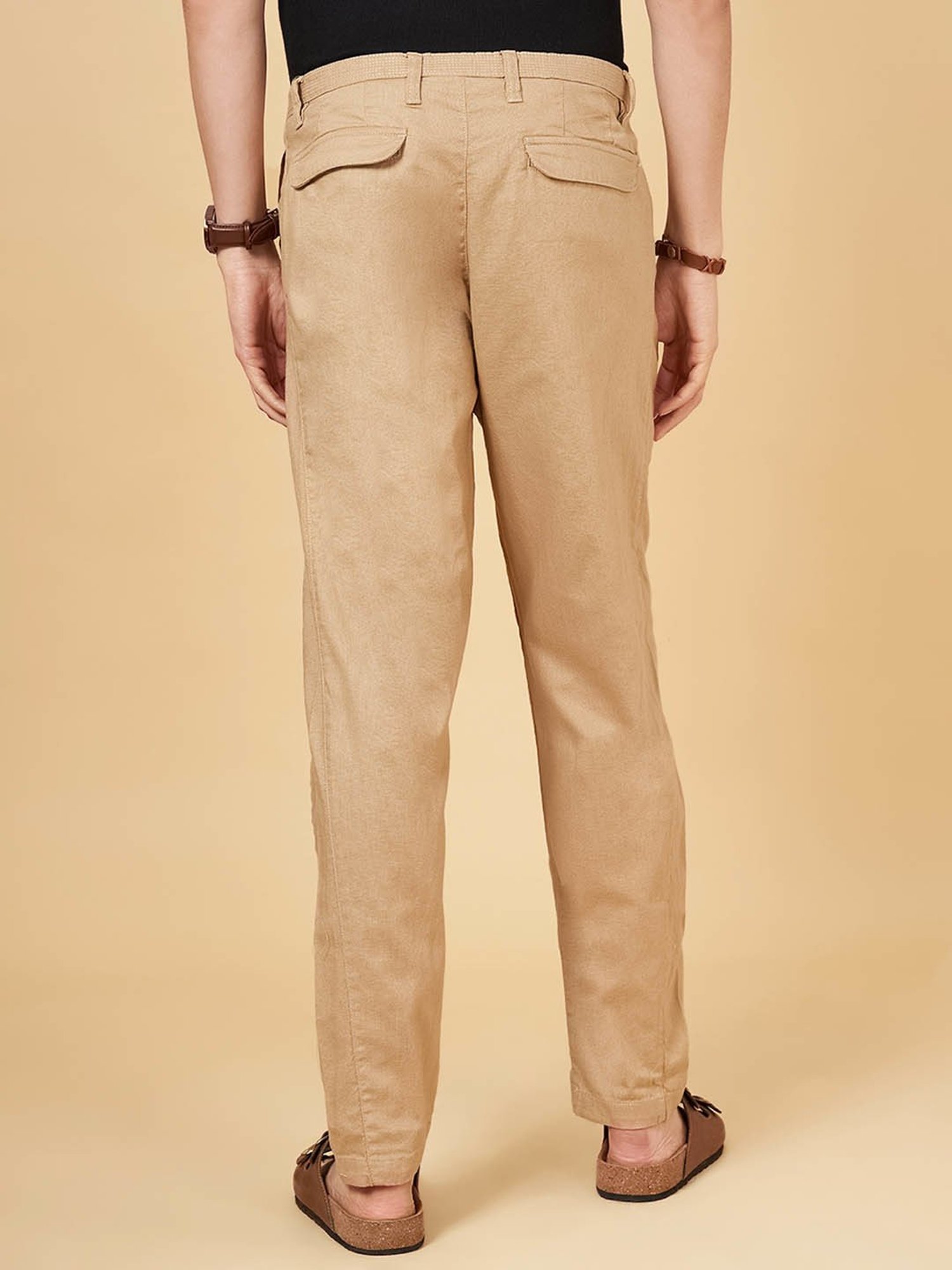 7 Alt by Pantaloons Khaki Comfort Fit Trousers