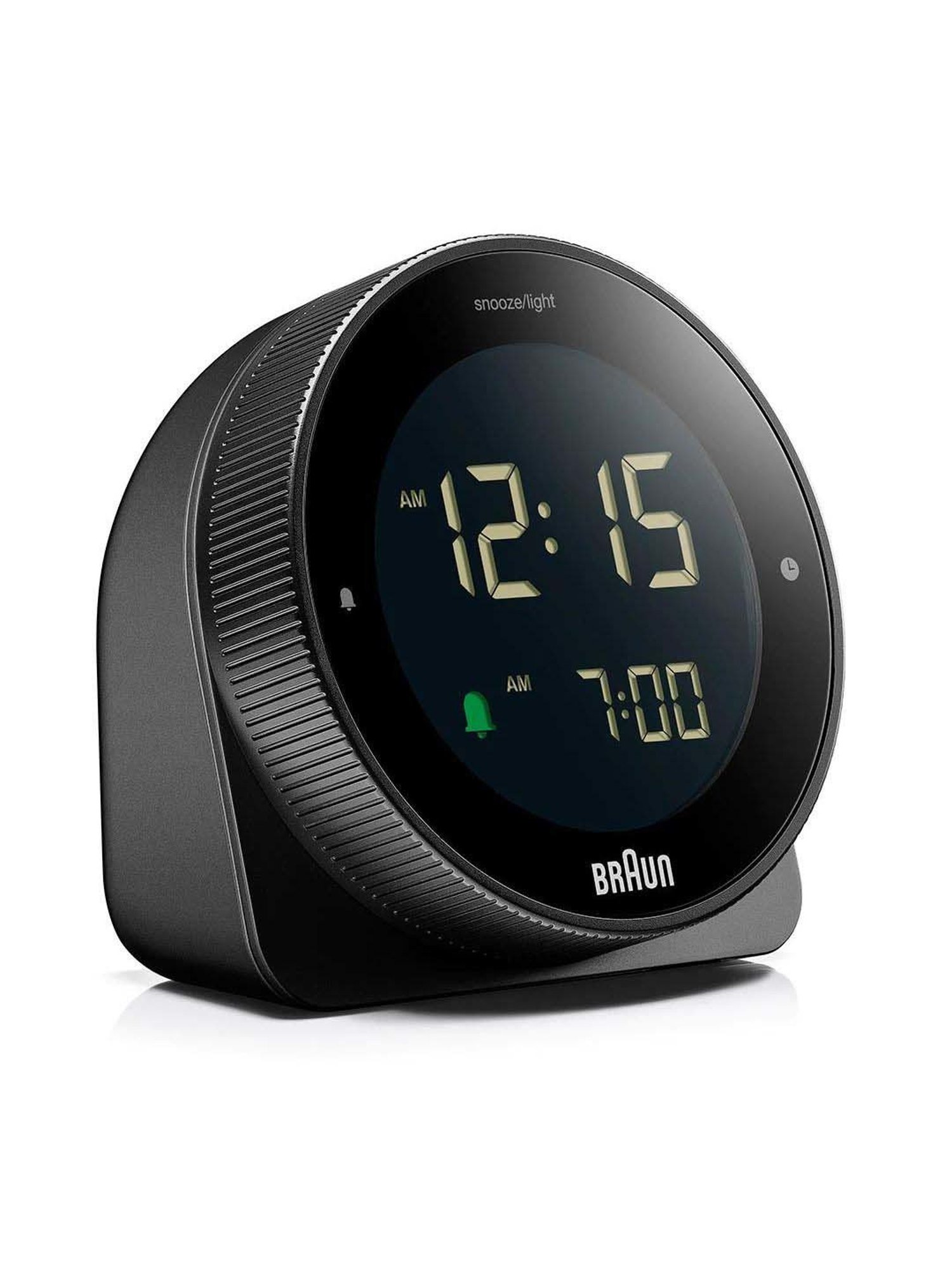 Braun Black Classic Analog Alarm Clock With Snooze And Continuous Backlight