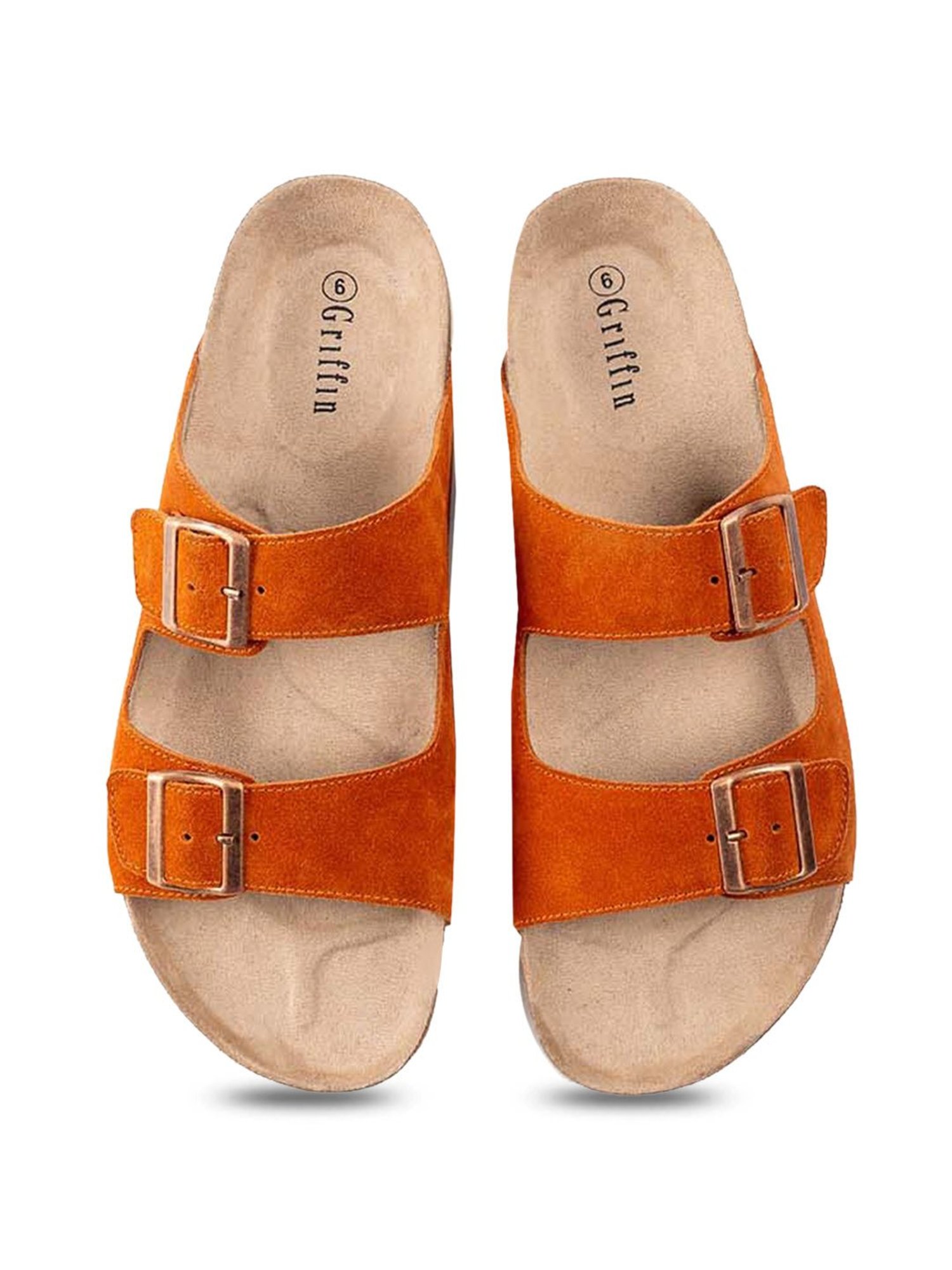 Griffin Men's Orange Casual Sandals