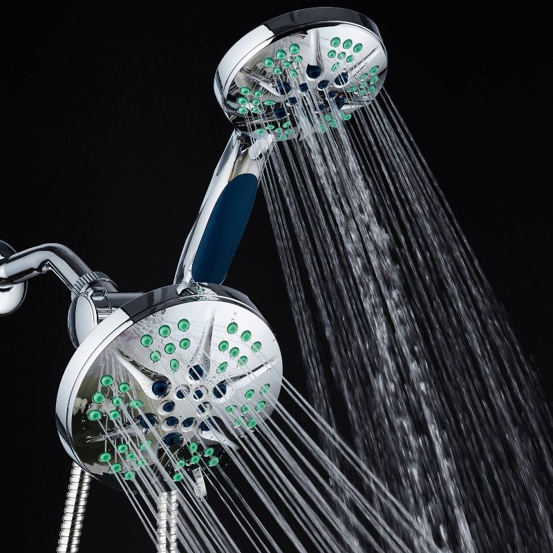 6" 48 Setting High Pressure Ultra Luxury Three-Way Shower Head Combo Chrome - Hotelspa Notilus