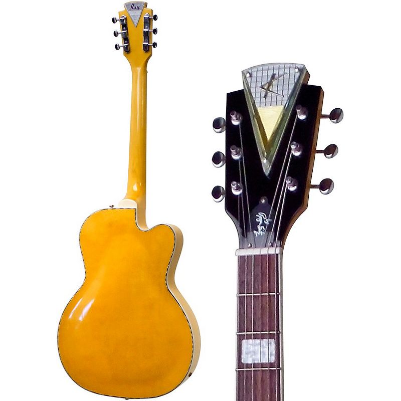 Kay Vintage Reissue Guitars Thin Twin Left-Handed Electric Guitar Natural Blonde