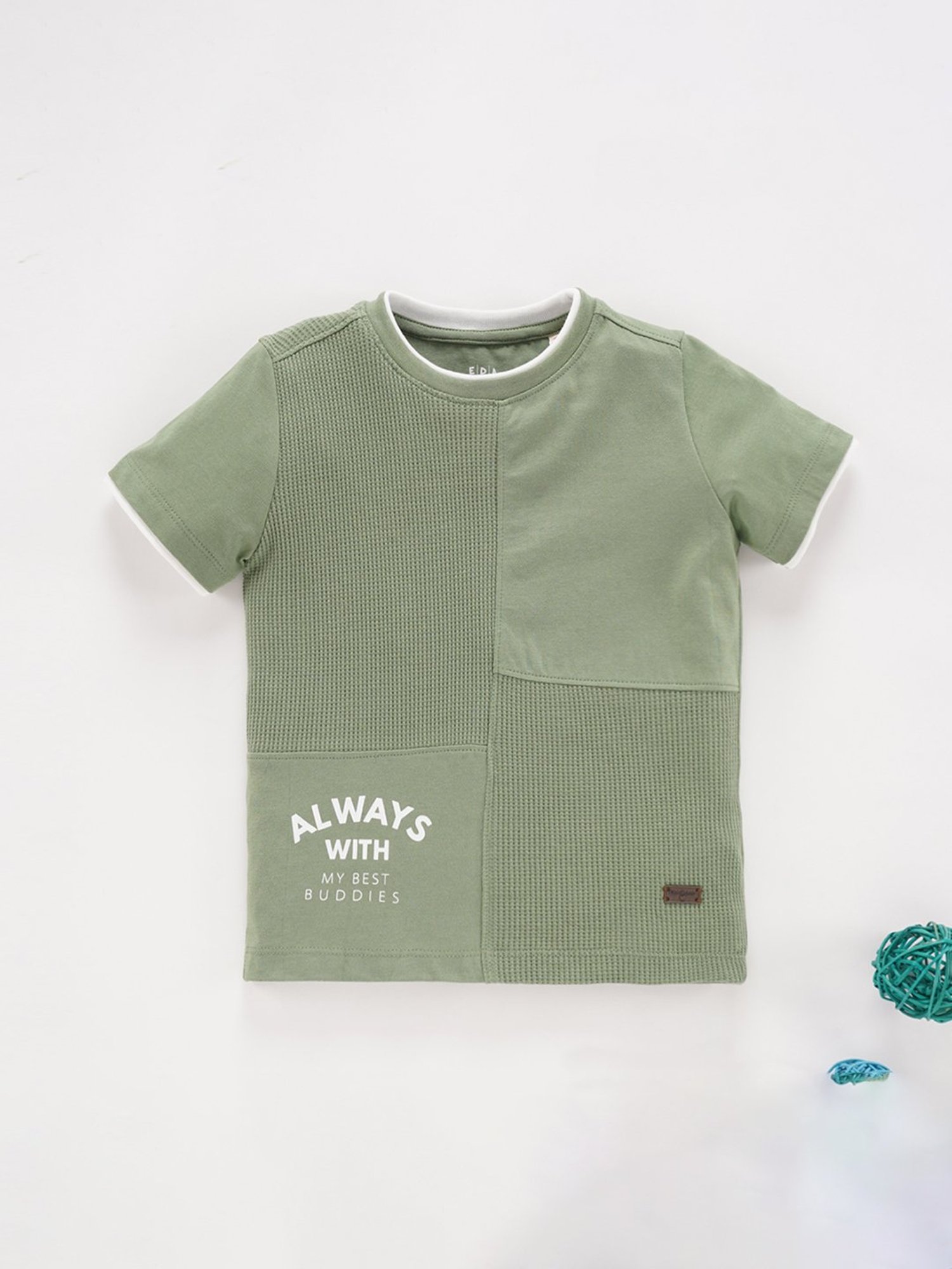 Ed-a-Mamma Boys Olive Graphic Print T-Shirt