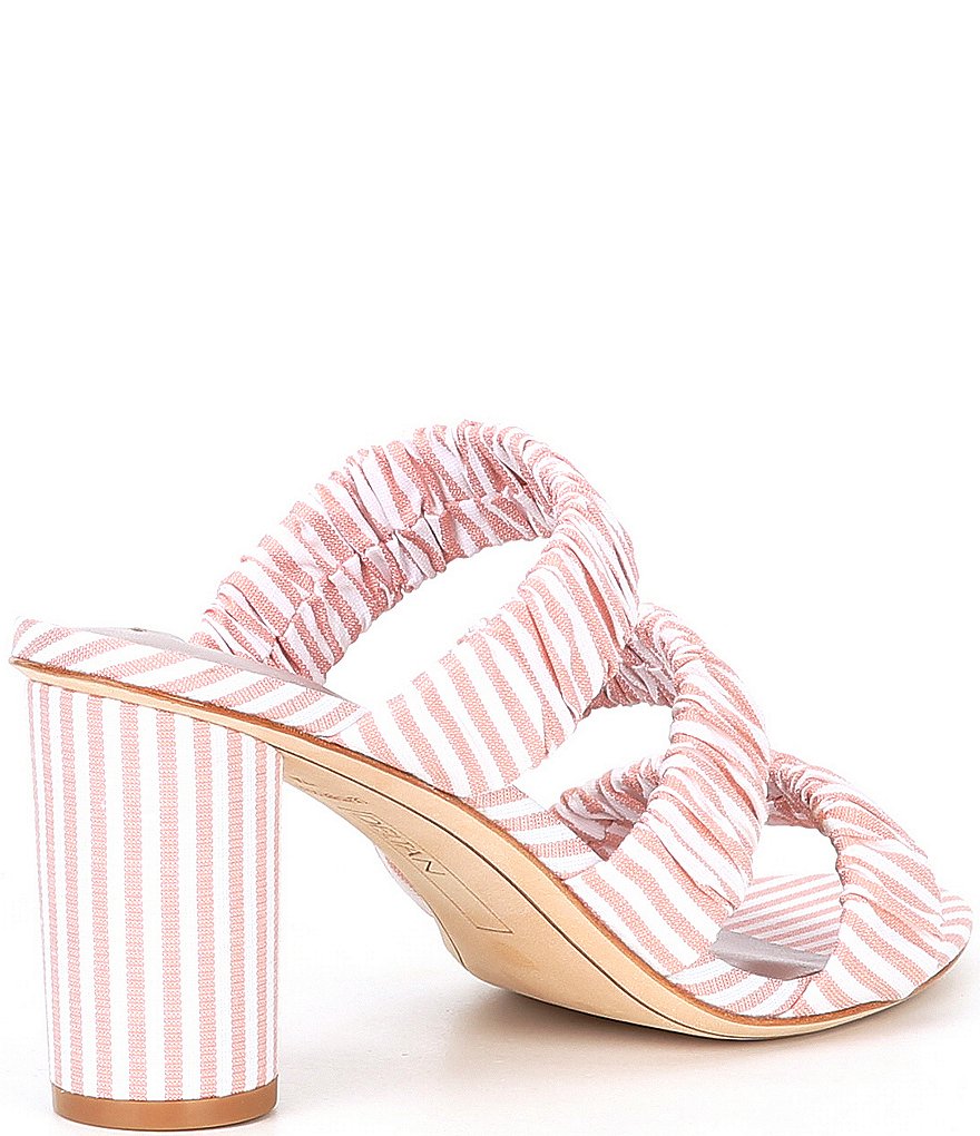 Deltan Colette Stripe Three Band Dress Mules