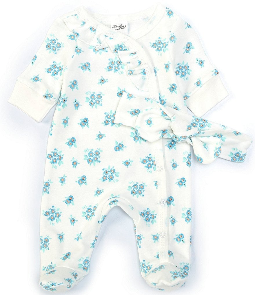 Burt's Bees Baby Newborn-9 Months Long-Sleeve Turkey Trot Footed Coverall