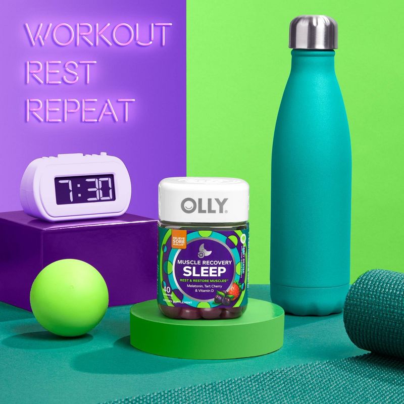OLLY Muscle Recovery Sleep Gummies - Berry - 40ct