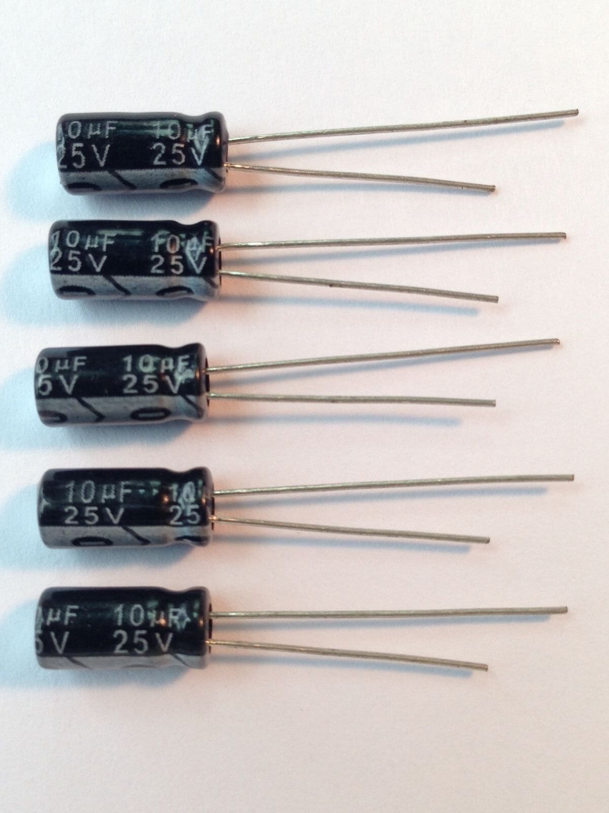 5 Pieces 10uF 25V 105C Radial Electrolytic Capacitor 511mm - USA Seller  A2