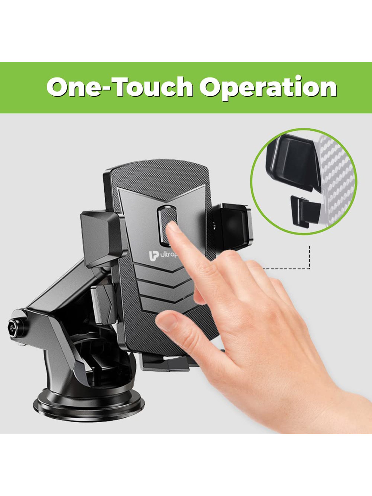 GRIPP Magic Stand Compatible for All Mobile Phones Devices (Black)