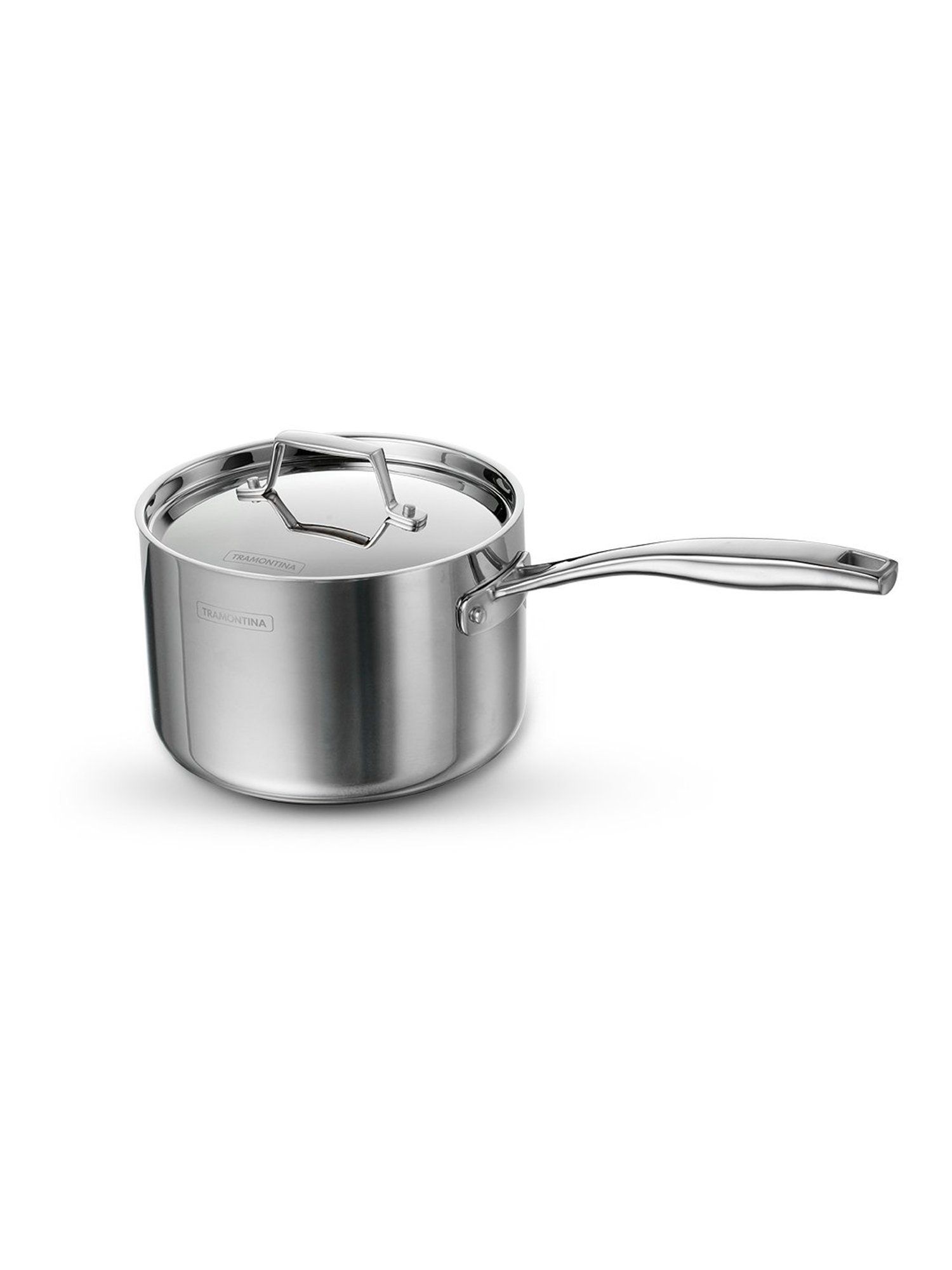 Tramontina Aeion Triply Non-Toxic Stainless Sauce Pan with Lid 18cm/2.9L NSF Certified