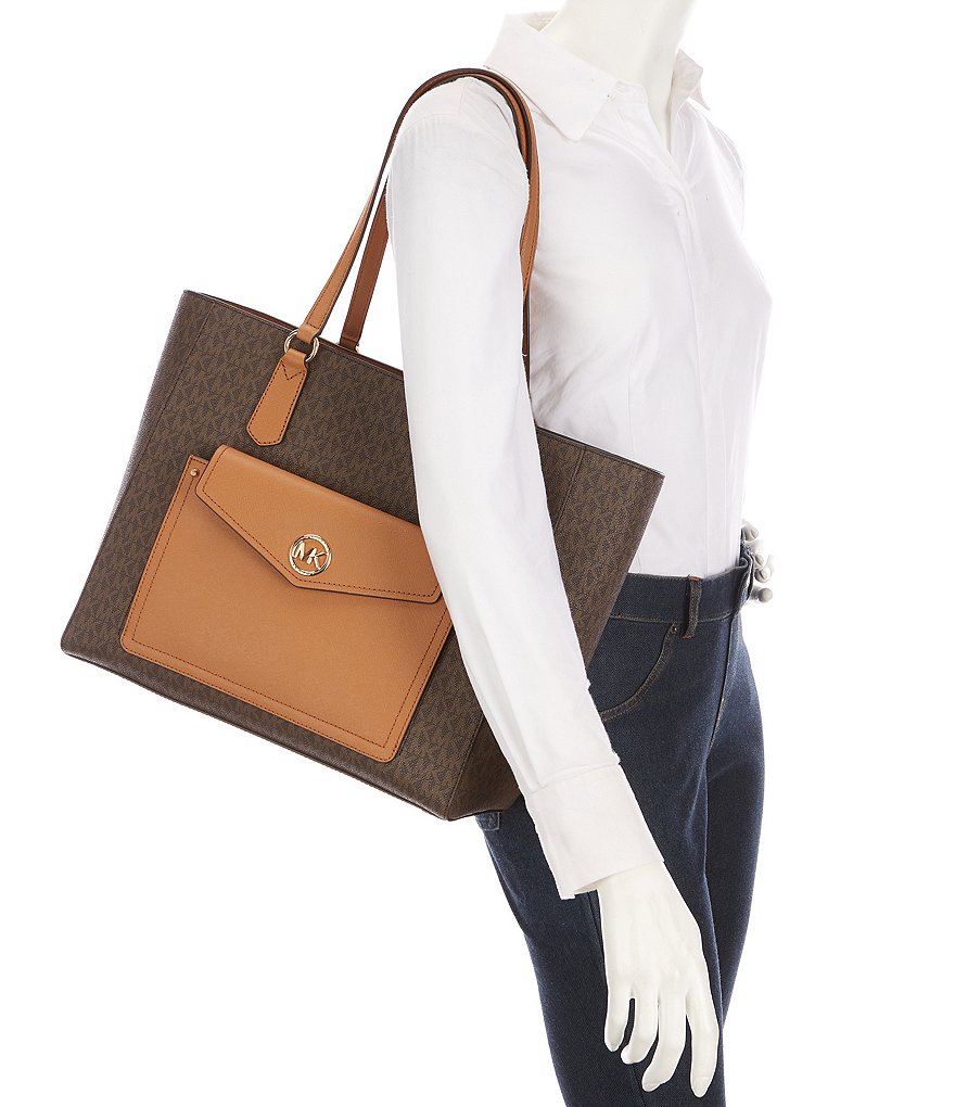Michael Kors Signature Large Pocket Tote Bag