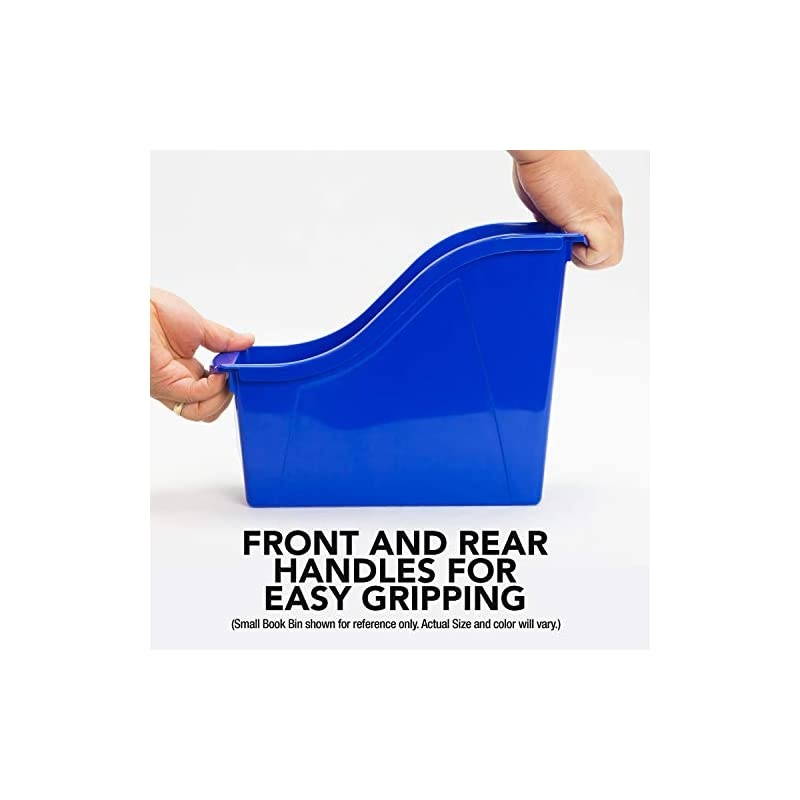 Large Book Bin, Linking Storage Bin, Dry Erase Surface, 14.3 x 7 x 5.3 Inches, STEM Assortment, 6-Pack (70110A06C)