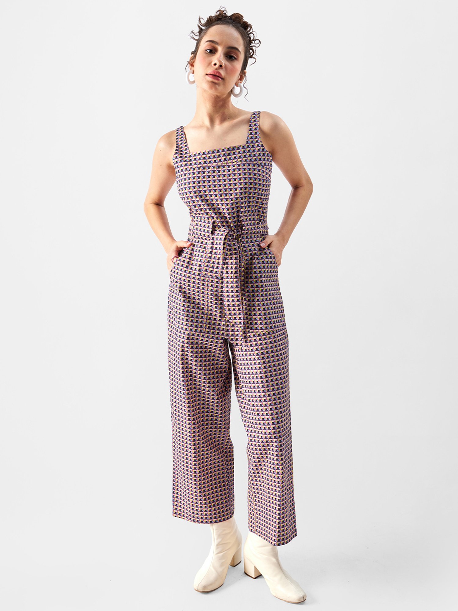 The Souled Store Multicolored Cotton Printed Jumpsuit