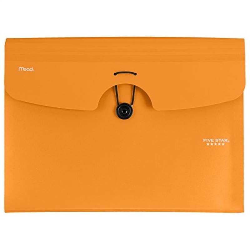 Five Star 6-Pocket Expanding File 13 x 9 14 Bright Orange - Expanding