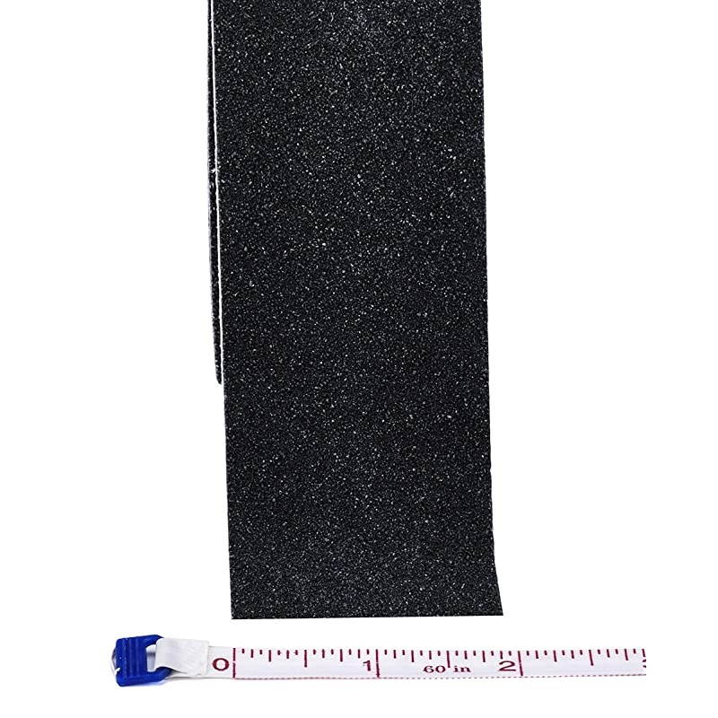 Slip Tape, High Traction,Strong Grip Abrasive, Not Easy Leaving Adhesive Residue, Indoor & Outdoor (2" Width x 190" Long, Black)