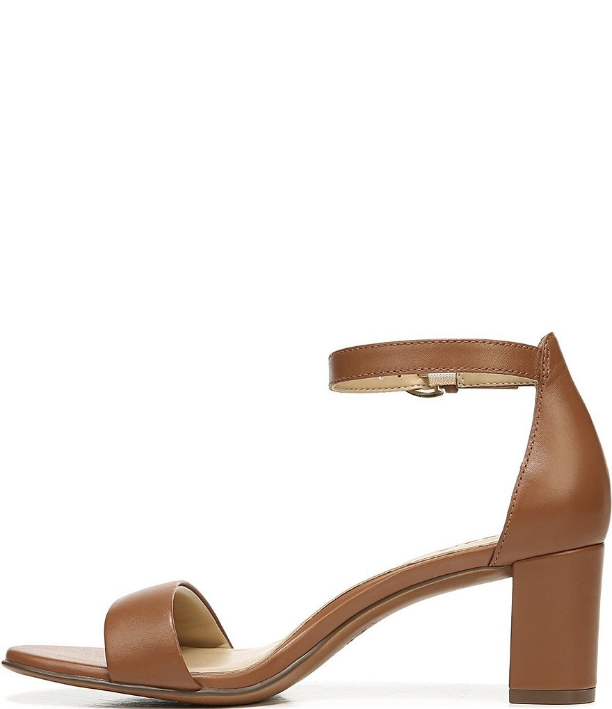 Naturalizer Vera True Colors Leather Ankle Strap Block Heel Dress Sandals